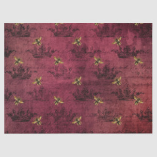 Burgundy Bee Series Design Four Tissue Paper