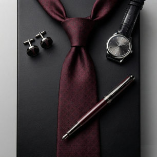 Burgundy Black Diamond Luxury Tie