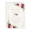 Burgundy Blush Bloom Floral Gold Frame Wedding