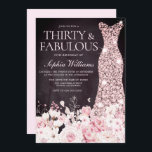 Burgundy Blush Floral & Dress  30th Birthday Party Invitation<br><div class="desc">Blush Floral & Dress Burgundy Maroon Watercolor 30th Birthday Party & Fabulous 30th Birthday Party Thirty & fabulous invite

See matching collection in Niche and Nest Store

Many thanks</div>