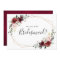 Burgundy Blush Floral Will You Be My Bridesmaid
