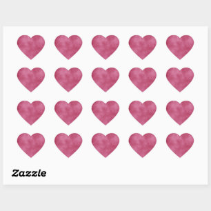 Burgundy Blush  Heart Sticker
