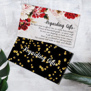 Burgundy Blush Money Over Gifts Bridal fund Cards