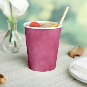 Burgundy Blush Paper Cups
