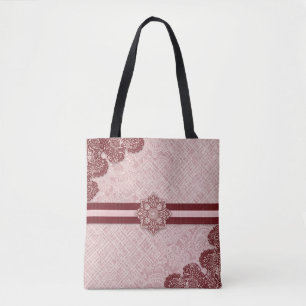 Burgundy & blush pink AI art Tote Bag