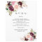 Burgundy Blush Pink Gold Floral Wedding Menu Cards