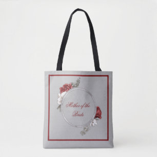 Burgundy Blush & White Roses Mother of Bride/Groom Tote Bag