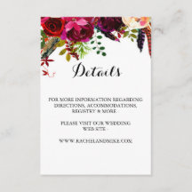 Burgundy Boho Details Card