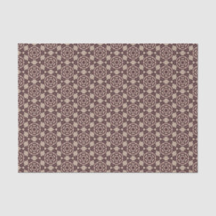 Burgundy Bold Lace on Taupe Modern Prairie Folk Tissue Paper