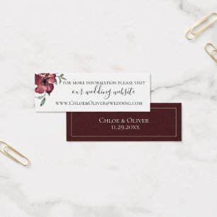 Burgundy Botanical Wedding Website
