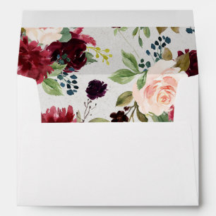 Burgundy Bouquet Envelope