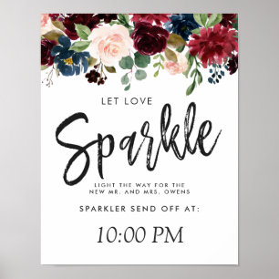 Burgundy Bouquet   Let Love Sparkle Poster