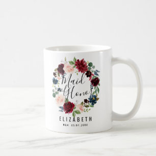 Burgundy Bouquet   Maid of Honour Coffee Mug