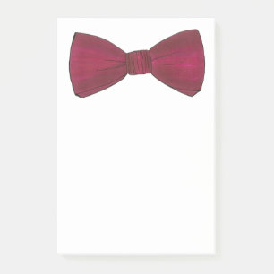 Burgundy Bow Tie Bowtie Groom Wedding Prom Post-It Notes