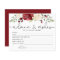 Burgundy bridal advice and wishes card