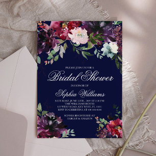 Burgundy Bridal Shower Invitation