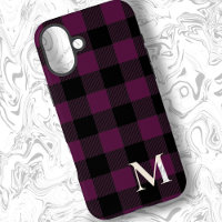 Burgundy Buffalo Plaid Check
