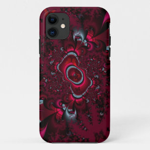 burgundy butterfly iPhone 11 case