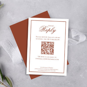 Burgundy Calligraphy Script RSVP Elegant Card