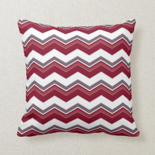 Burgundy chevron pattern cushion