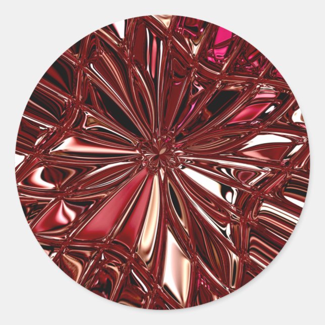 Burgundy Christmas Holiday Sticker (Front)