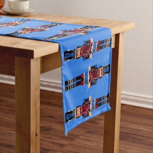 Burgundy Christmas Nutcracker Drummers Medium Table Runner