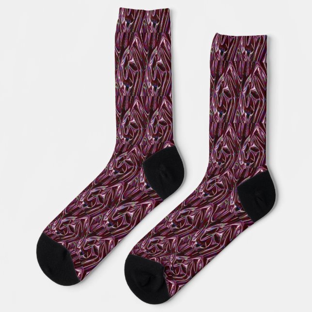 burgundy chrome socks (Left)