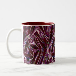 burgundy chrome Two-Tone coffee mug