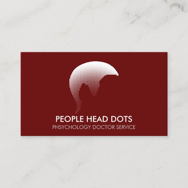 Burgundy Clinical Psychology Doctor Business Card (Front)