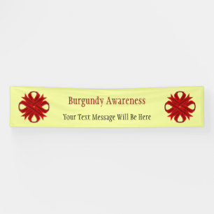 Burgundy Clover Ribbon by Kenneth Yoncich Banner