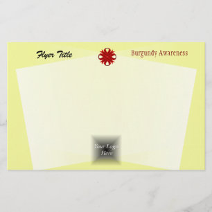 Burgundy Clover Ribbon by Kenneth Yoncich Flyer