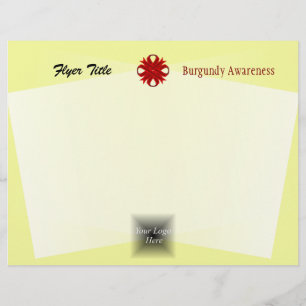 Burgundy Clover Ribbon by Kenneth Yoncich Flyer
