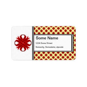 Burgundy Clover Ribbon by Kenneth Yoncich Label