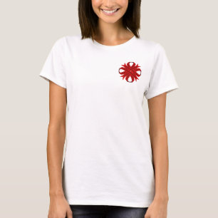 Burgundy Clover Ribbon by Kenneth Yoncich T-Shirt