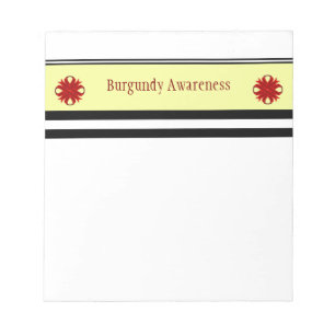 Burgundy Clover Ribbon Notepad