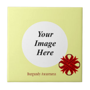 Burgundy Clover Ribbon Template by Kenneth Yoncich Tile
