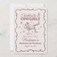 Burgundy Cocktail and Cowgirls Bash Bachelorette