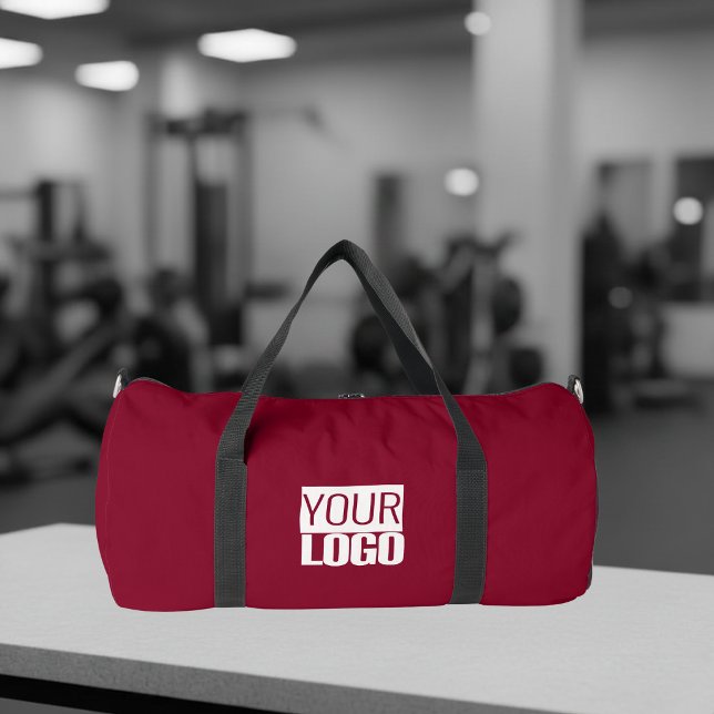 burgundy colour- add  logo  duffle bag (Creator Uploaded)