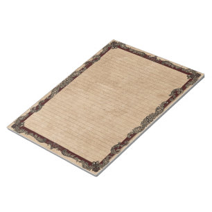 Burgundy Colour Antique Fancy Frame with Lines Pad
