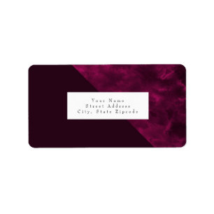 Burgundy Colour Block Label