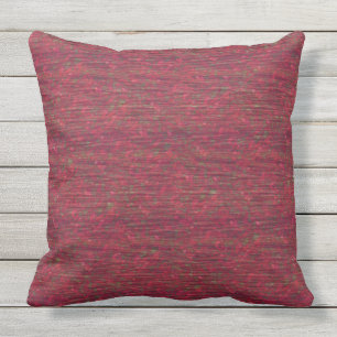 Burgundy Colour Flecked Outdoor Pillow 20" x 20"