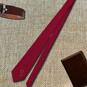 Burgundy colour   - your monograms tie