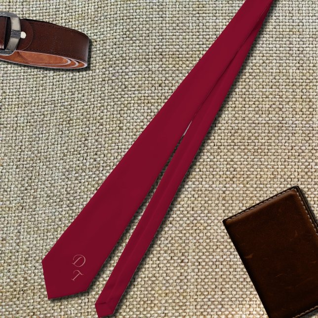 Burgundy colour   - your monograms tie (Creator Uploaded)