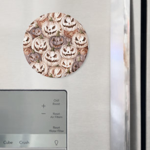 Burgundy Cream Halloween Pumpkins Magnet