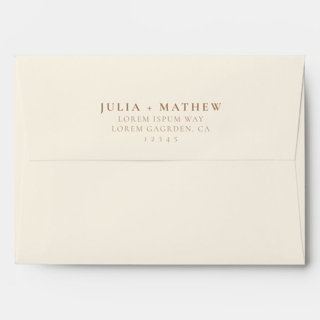 Burgundy crimson red floral Wedding Return address Envelope (Back (Top Flap))