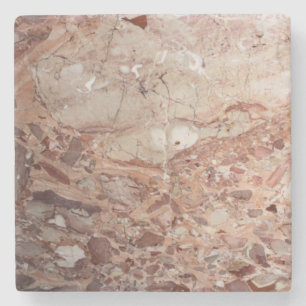 Burgundy Crimson Stoney Pebble Marble finish Stone Coaster