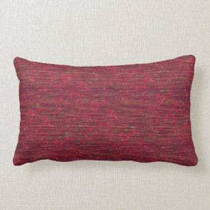 Burgundy Crinkle Texture Print Lumbar Pillow