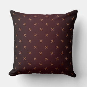 Burgundy Cross Cushion