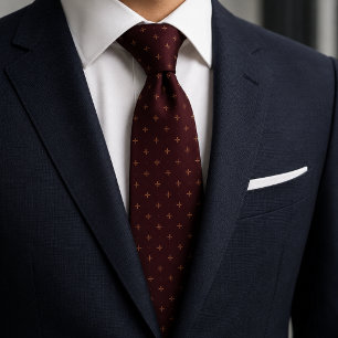 Burgundy Cross Scatter Tie