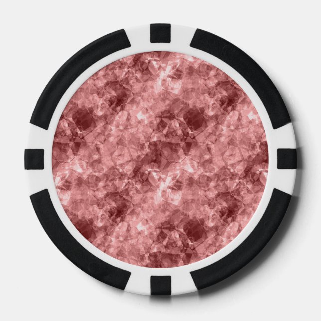 Burgundy Crumpled Texture Poker Chips (Front)